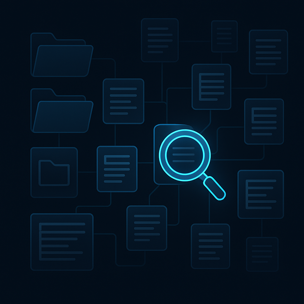 AI document search interface